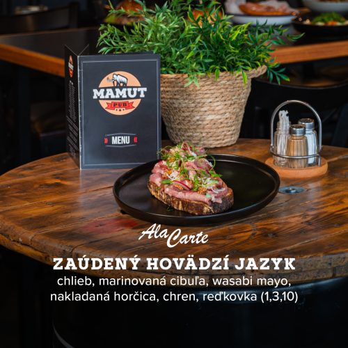 Zaúdený hovädzí jazyk – Mamut Poprad – AlaCarte 2025