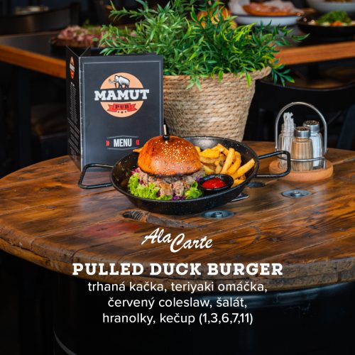 Pulled duck burger – Mamut Poprad – AlaCarte 2025